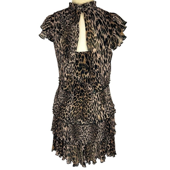 ALL SAINTS ANTHEIA KIKU ANIMAL PRINT TIERED MINI DRESS NWT WOMEN'S SIZE 2 - Picture 9 of 16